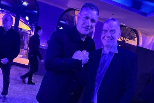 علی دایی با رییس فدراسیون بین المللی فوتبال دیدار کرد